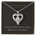 Loss of a Mother Necklace – In Memory of Mom Memorial Gift, Sympathy Remembrance Necklace for Daughter or Son with Message Card & Gift Box