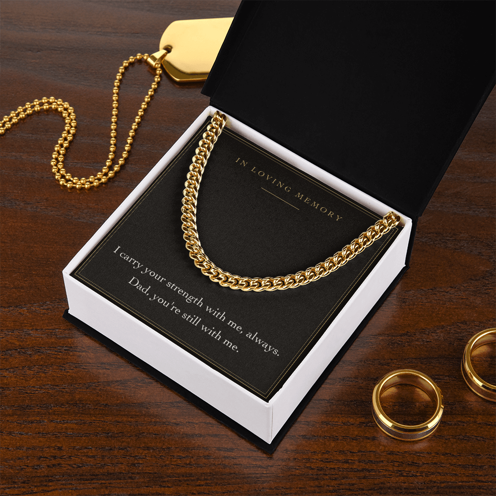 Loss of a Father Necklace – In Memory of Dad Memorial Gift, Sympathy Remembrance Necklace for Daughter or Son with Message Card & Gift Box