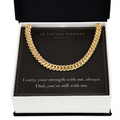 Loss of a Father Necklace – In Memory of Dad Memorial Gift, Sympathy Remembrance Necklace for Daughter or Son with Message Card & Gift Box