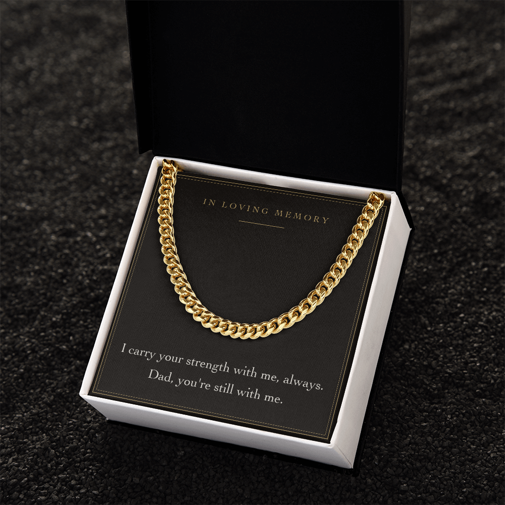 Loss of a Father Necklace – In Memory of Dad Memorial Gift, Sympathy Remembrance Necklace for Daughter or Son with Message Card & Gift Box