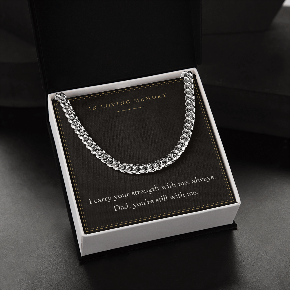 Loss of a Father Necklace – In Memory of Dad Memorial Gift, Sympathy Remembrance Necklace for Daughter or Son with Message Card & Gift Box