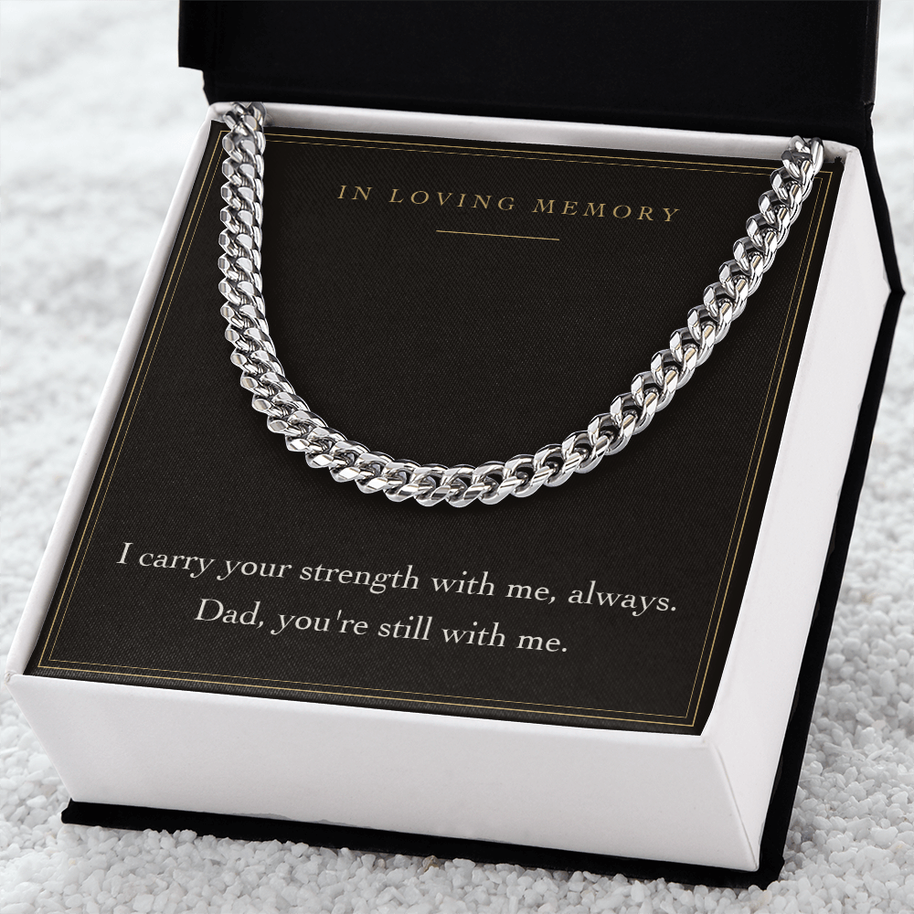 Loss of a Father Necklace – In Memory of Dad Memorial Gift, Sympathy Remembrance Necklace for Daughter or Son with Message Card & Gift Box