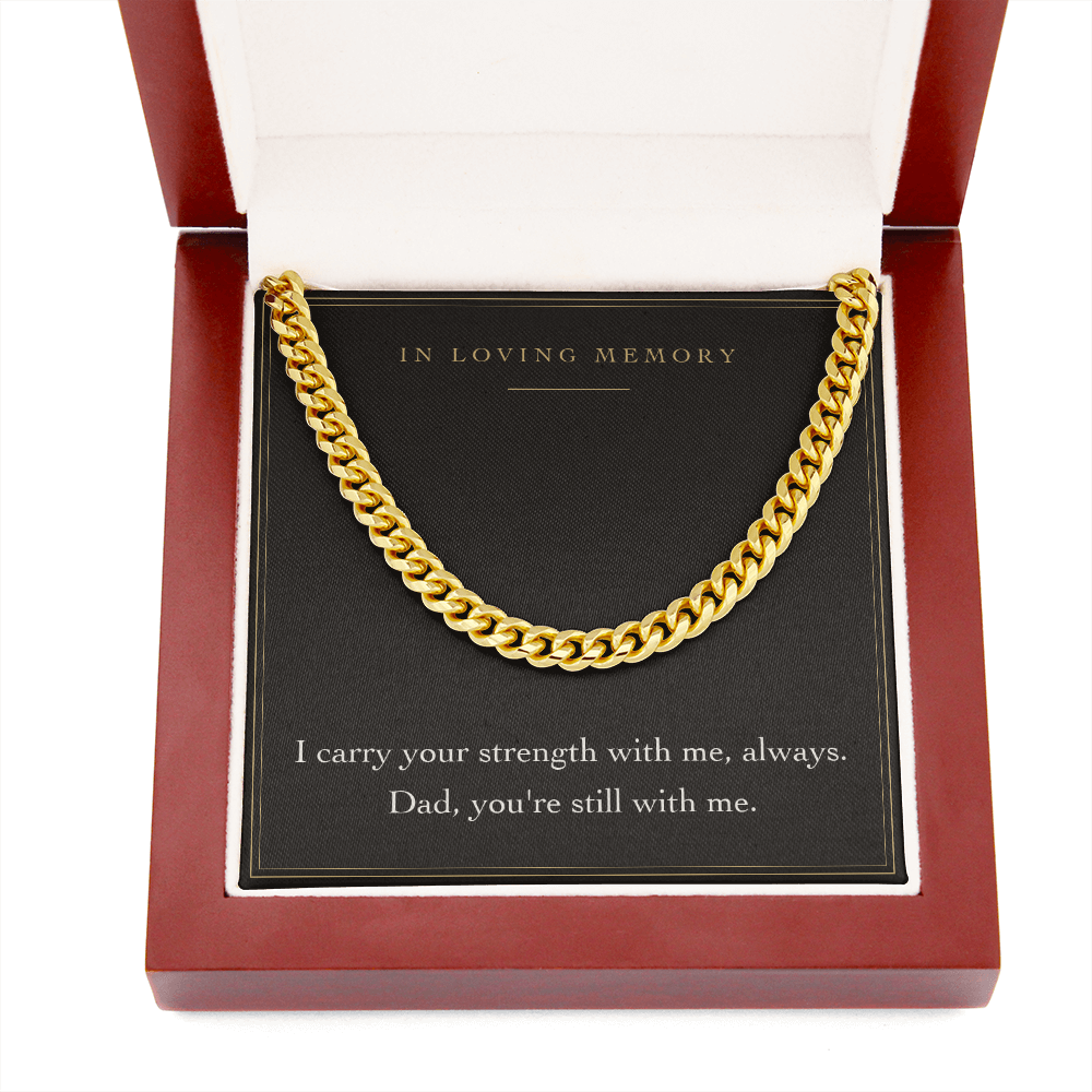 Loss of a Father Necklace – In Memory of Dad Memorial Gift, Sympathy Remembrance Necklace for Daughter or Son with Message Card & Gift Box