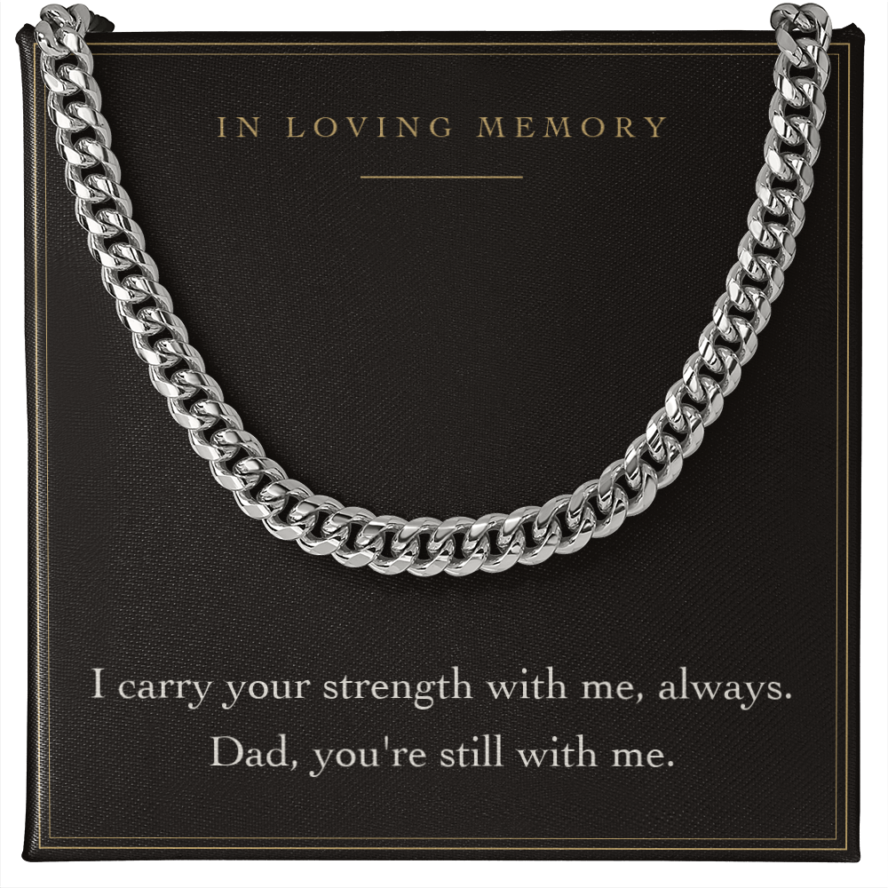 Loss of a Father Necklace – In Memory of Dad Memorial Gift, Sympathy Remembrance Necklace for Daughter or Son with Message Card & Gift Box