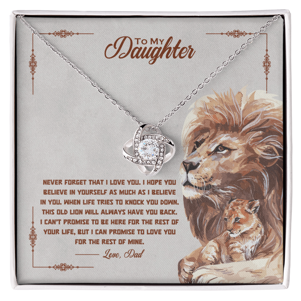 To my beautiful daughter, I promise to love you for the rest of my life